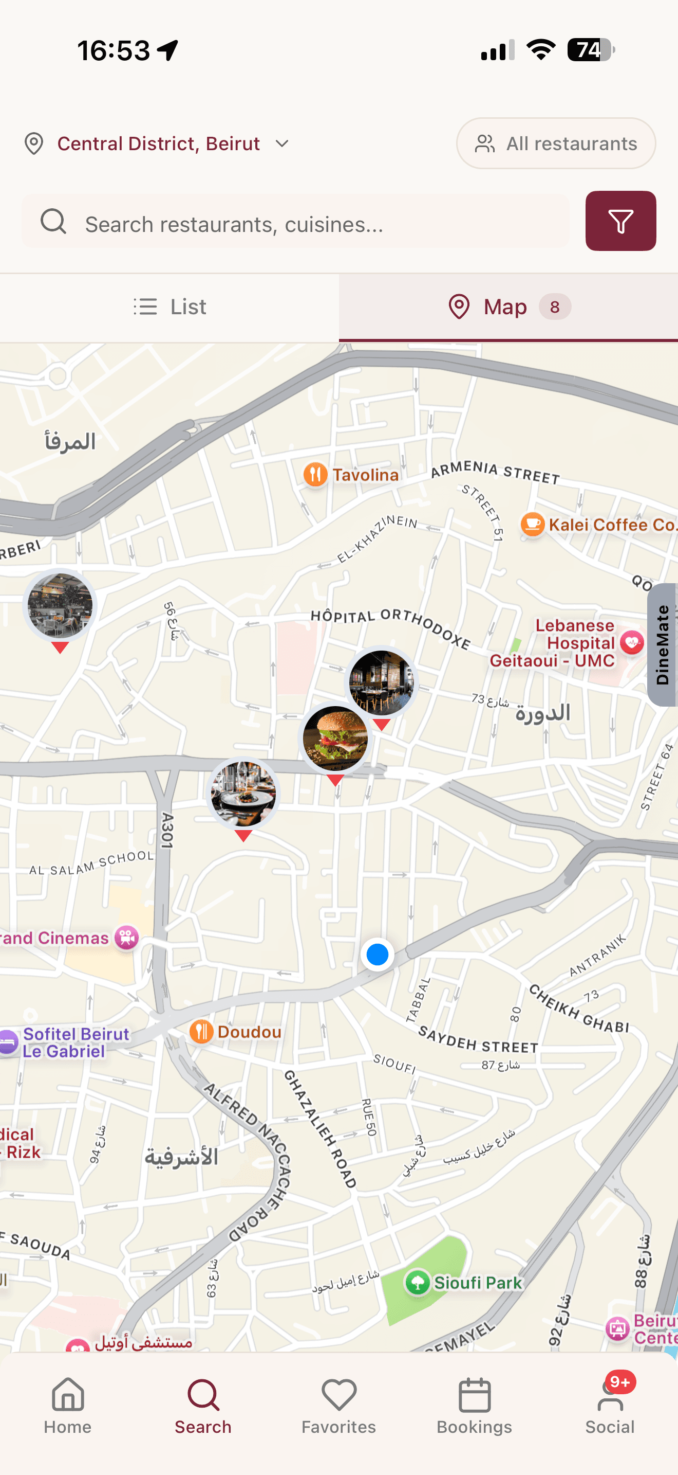 Map view